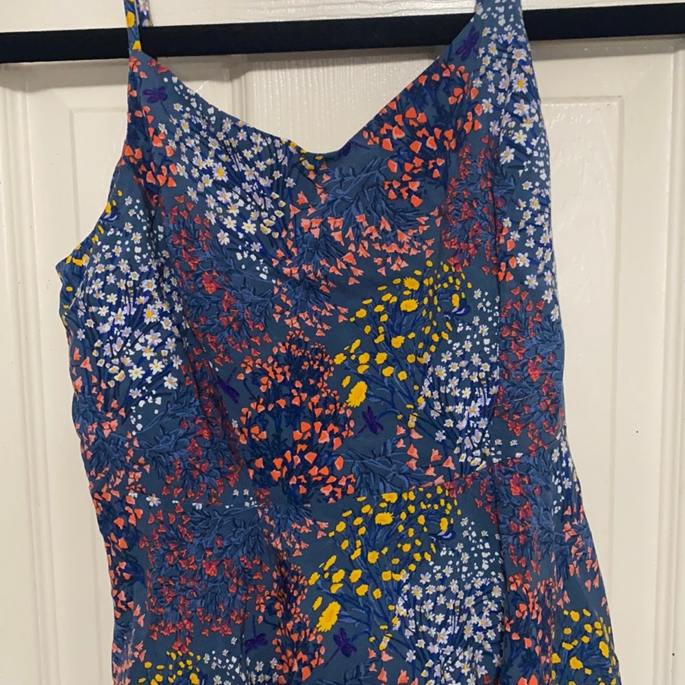 Blue Sundress with floral patterns